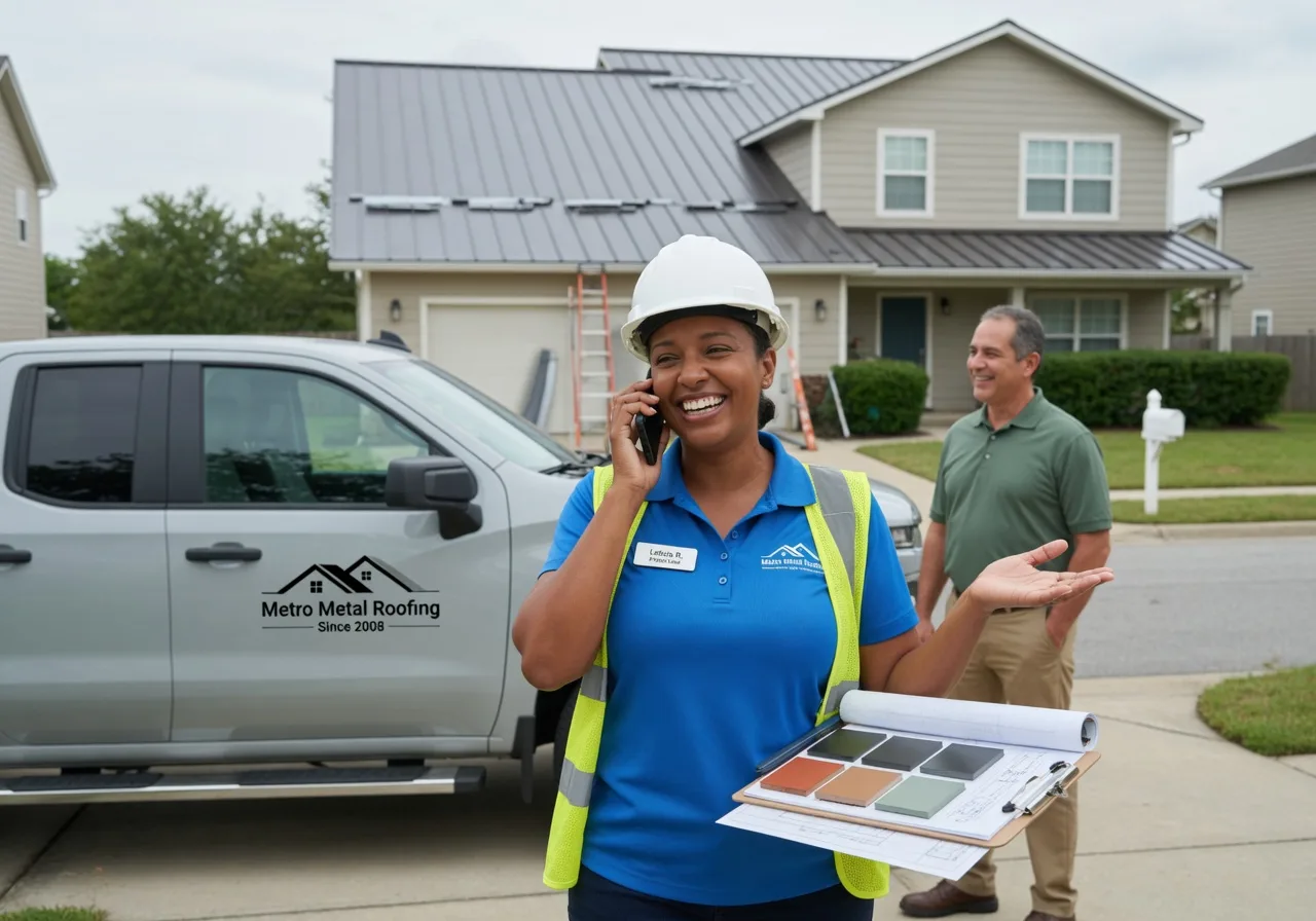 Storm Damage Metal Roof Repair in La Belle, PA